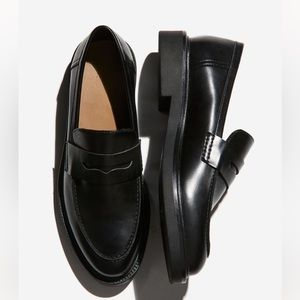 H&M black loafers size 8